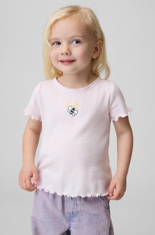 Gap logo rebrasta majica s kratkimi rokavi za malčice