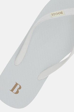 BOGGI MILANO Logo flip flops White 3