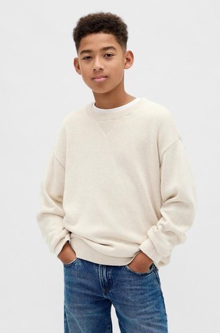 Kids Relaxed Crewneck Sweater