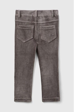 BENETTON Žametne hlače Siva - Gray 2
