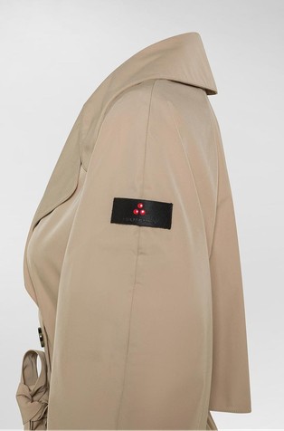 PEUTEREY Water-repellent double-breasted trench coat with belt Sesame 2