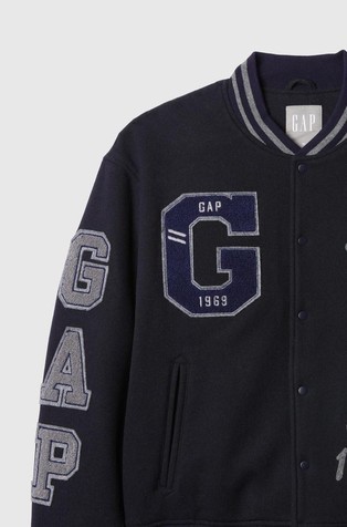 GAP Gap logo moška jakna Modra - Navy Uniform 4