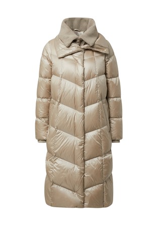 Dolga puhovka s pletenim notranjim ovratnikom