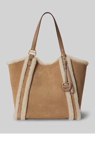 Tasha Large Suede Tote Bag