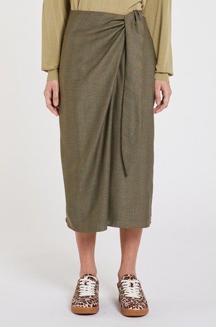 Midi skirt in wool-blend