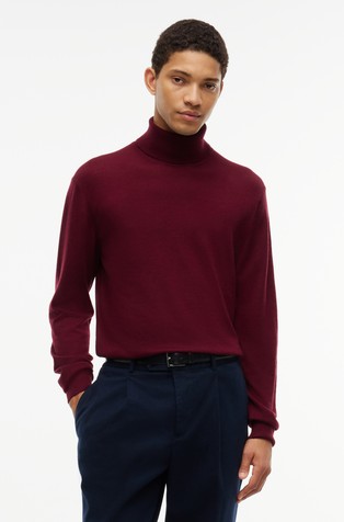 New York Label Wool Roll Neck Jumper