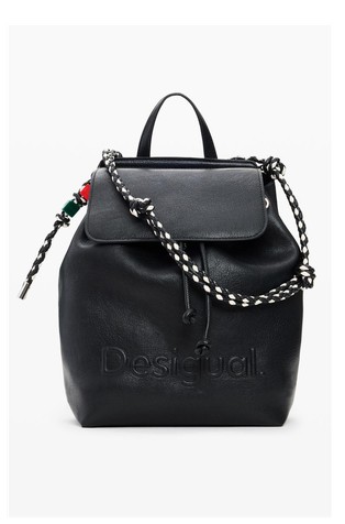 Mini backpack with braided handle