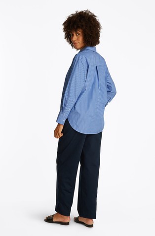 TOMMY HILFIGER Črtasta srajca iz organskega bombaža Modra - Blue / White 2