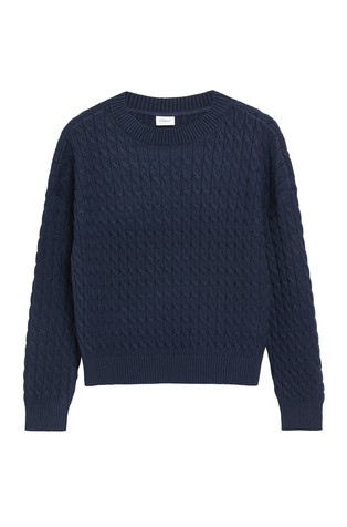 Loose fit pleten pulover z vzorcem verig