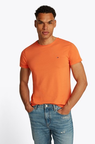 Slim fit majica s kratkimi rokavi iz organskega bombaža