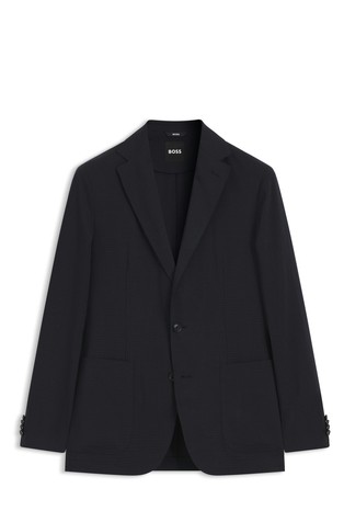 Slim-fit blazer in a washable wool blend