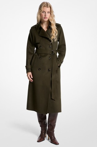 Wool Blend Belted Coat