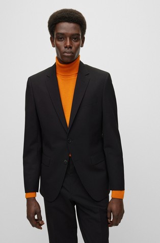 Slim-fit jacket in stretch virgin wool