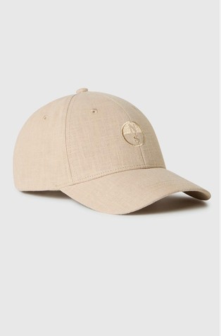 Linen blend baseball cap