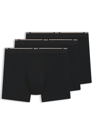 Three-pack of stretch-viscose boxer briefs with logos