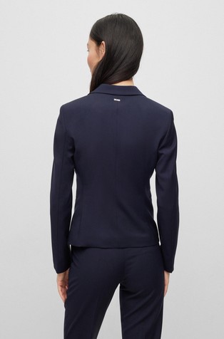 HUGO BOSS Slim fit suknjič iz deviške volne Modra - Dark Blue 3