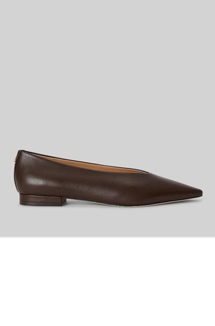 Audri Nappa Leather Ballet Flat