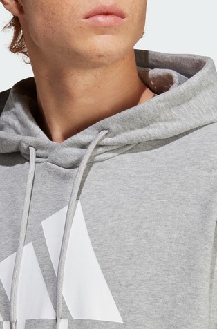 ADIDAS Essentials logo pulover s kapuco Siva - Medium Grey Heather 3