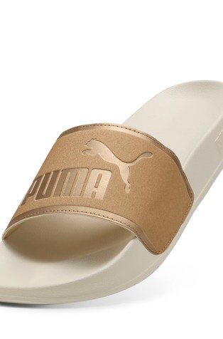 PUMA Leadcat 2.0 Metallics Slides Beige / Brown 5