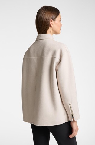 ELENA MIRO Shirt jacket in wool-blend Milk 2