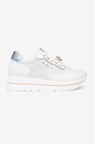 Leather and Technical Fabric Sneakers