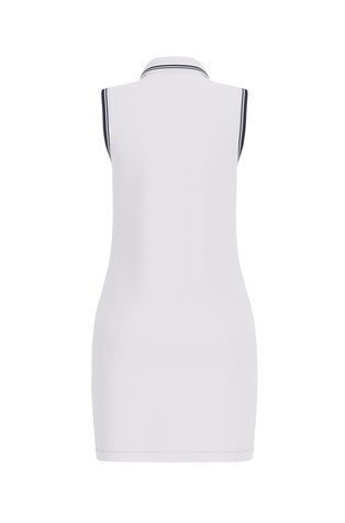 GUESS Kratka obleka s polo ovratnikom Bela - White 2