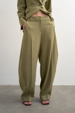TSPALEA straight pleat trousers