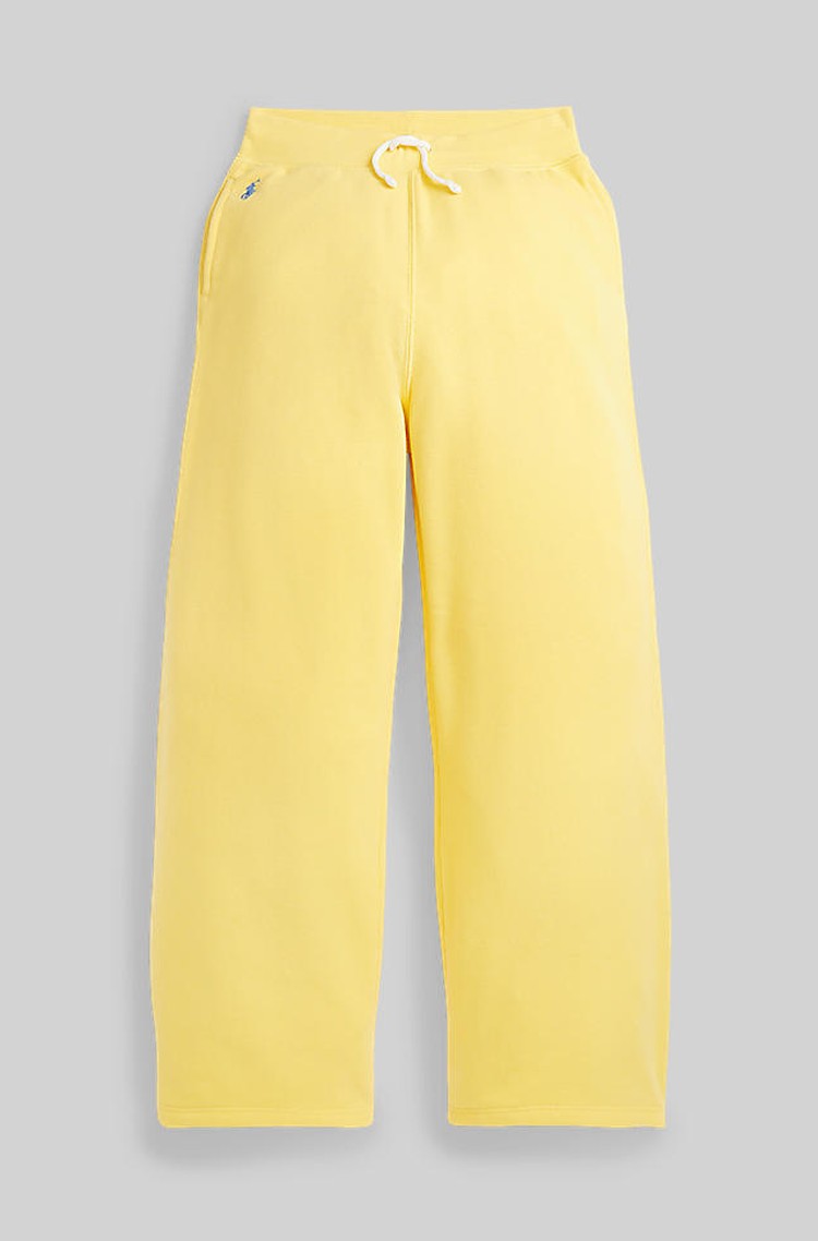 RALPH LAUREN Terry Wide-Leg Sweatpant Yellow 