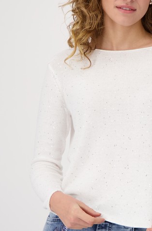 MONARI Sequin jumper White 5