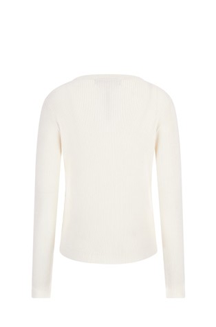 GUESS Ribbed viscose-blend sweater White 2