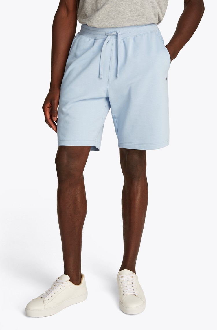 TOMMY HILFIGER Športne kratke hlače z vezeno zastavico Modra - Light Blue 