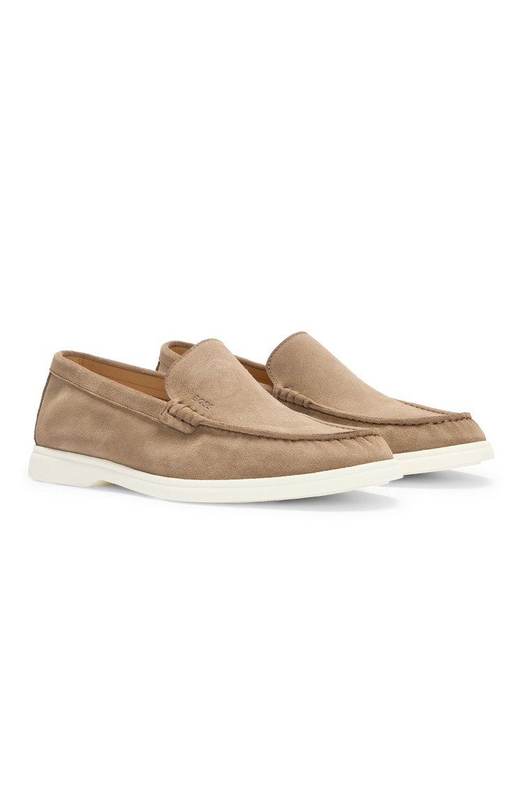 HUGO BOSS Suede loafers Beige 