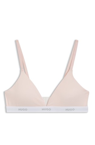 Stretch-cotton triangle bra