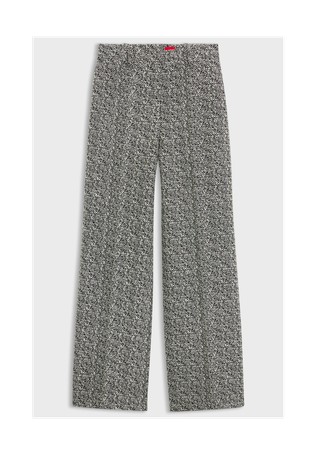 Regular-fit trousers in herringbone fabric