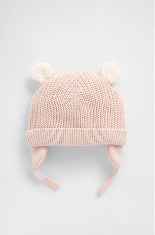 Baby Sherpa-Lined Bear Beanie