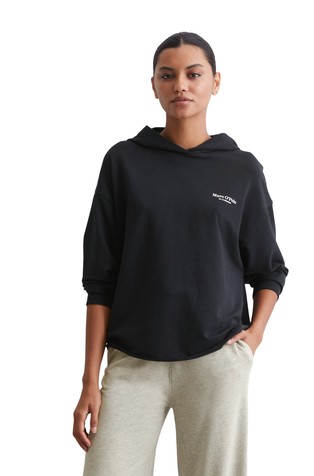 Hooded sweatshirt made from an cotton-viscose blend