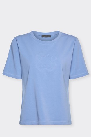 T-shirt with embossed monogram