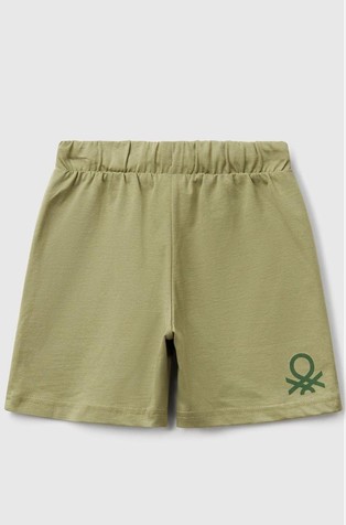 BENETTON Kratke hlače iz jersey tkanine Zelena - Olive Green 2