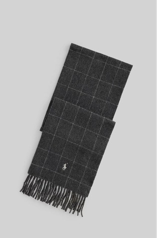 Wool-blend Check Scarf