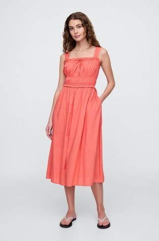 Ruffled midi dress
