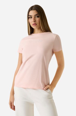 Rhinestones front logo t-shirt