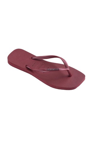 HAVAIANAS Slim Square logo japonke Škrlatna - Amaranth 2
