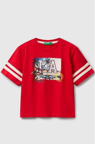 Oversized fit majica z grafičnim potiskom