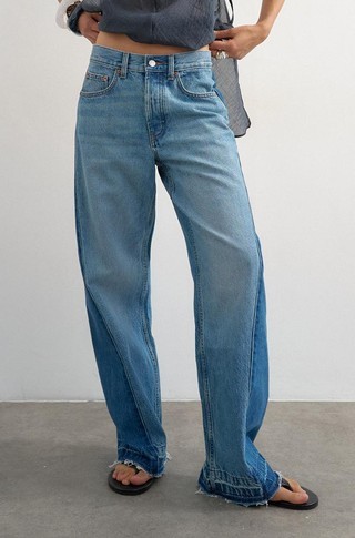TSHORIZON wide leg jeans with contrast details
