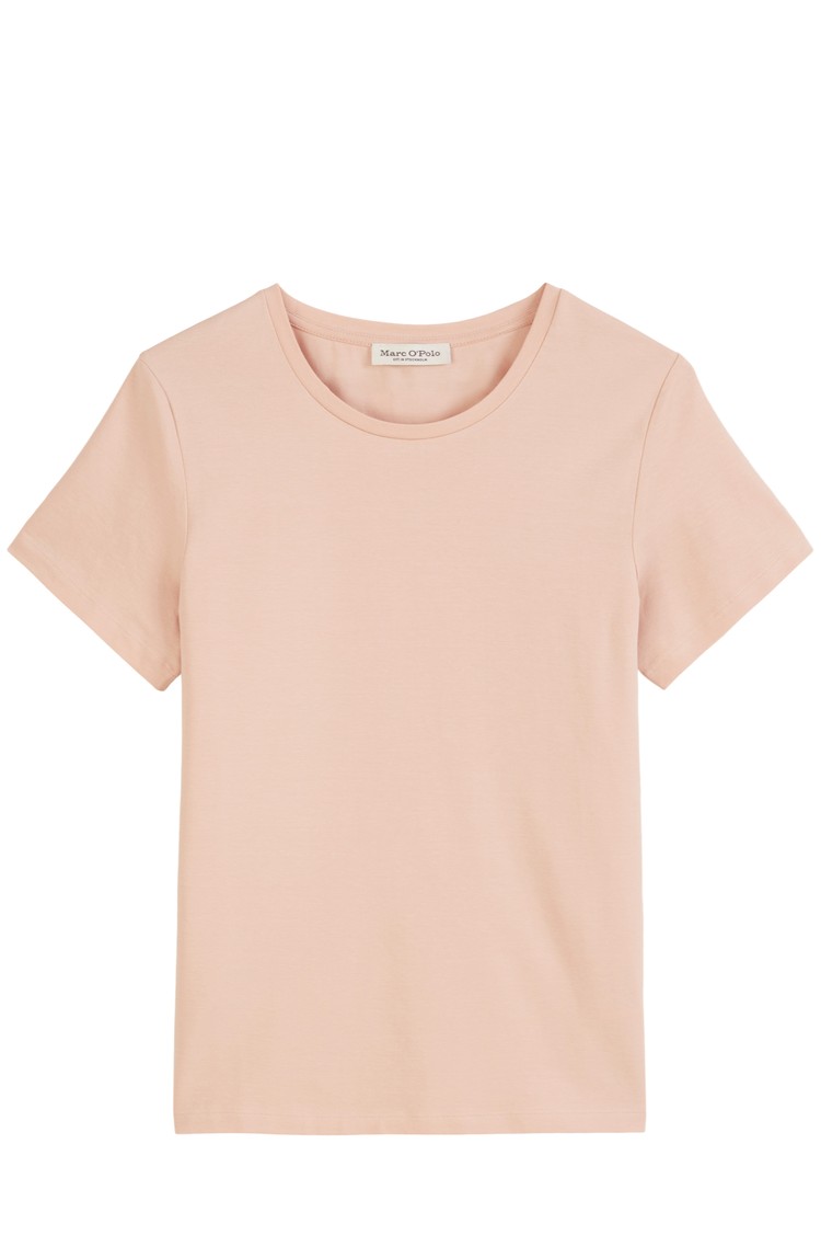 MARC O'POLO Majica s kratkimi rokavi iz raztegljivega jerseya Roza - Pink 