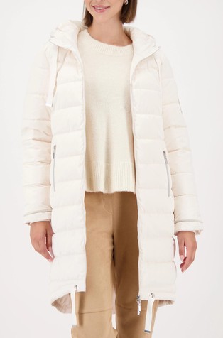 Dolga prešita bunda s kapuco