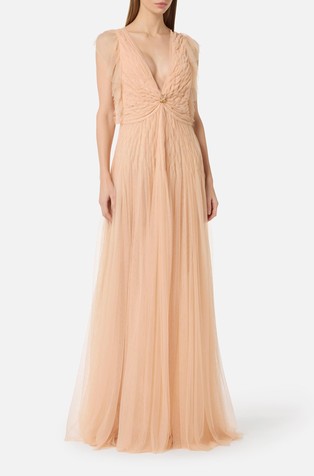 Večerna obleka iz tila