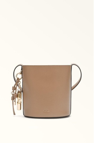 Mini usnjena bucket torbica