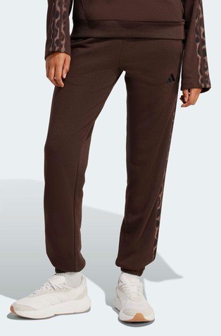 Seasonal Essentials Leopard Print French Terry Joggers with 3-Stripes