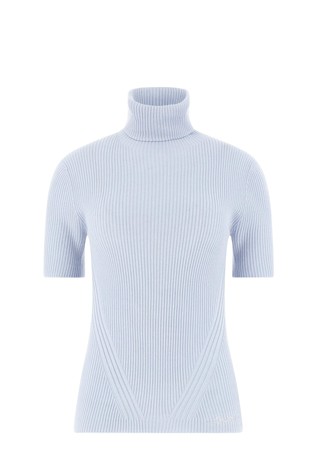Ribbed knit turtleneck top